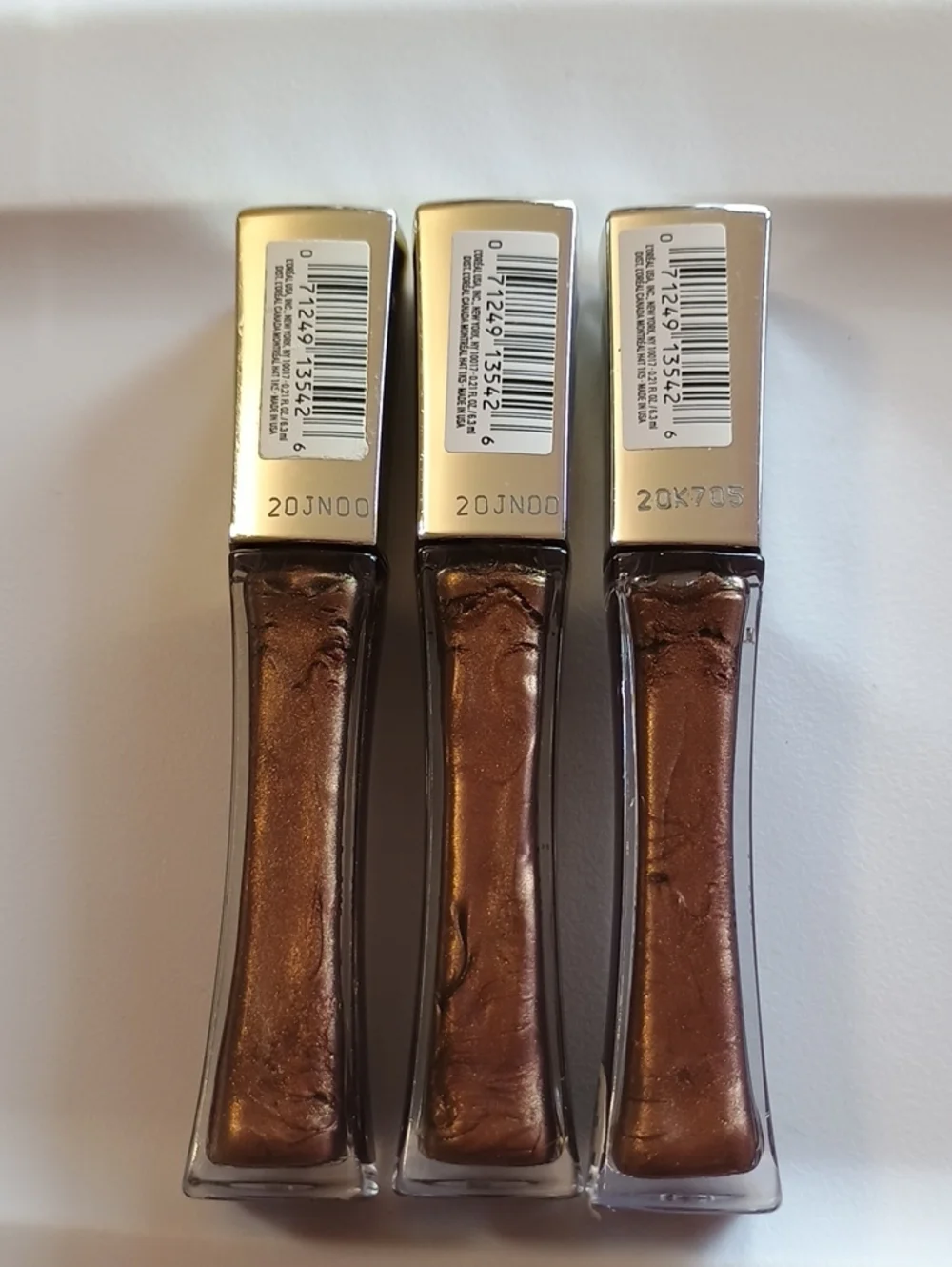 3 x L'Oreal Paris Infallible 8HR Never Fail Lip Gloss, 715 Raisin